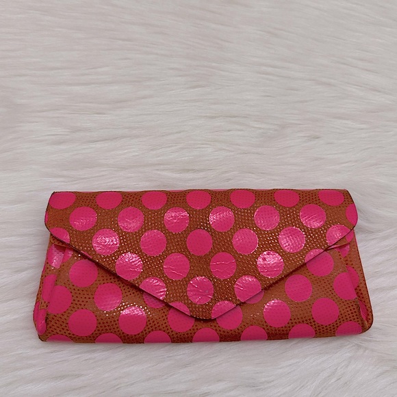ANTHROPOLOGIE POLKA DOT SNAP WALLET BY CARMINE - Picture 2 of 16